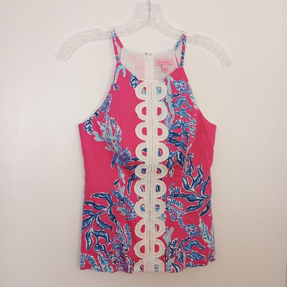 Lilly Pulitzer Tops - Lilly Pulitzer Annabelle Top in Capri Pink Samba